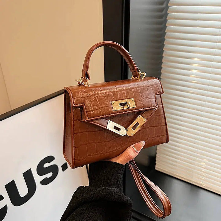Crocodile Pattern Small Square Bag