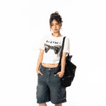 Cropped Bow Graphic T-Shirt
