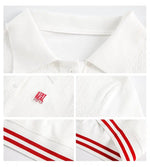 Cropped Striped Polo Shirt