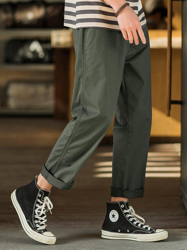 Cropped Thin Casual Pants