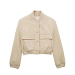 Cropped Utility Pockets Jacket