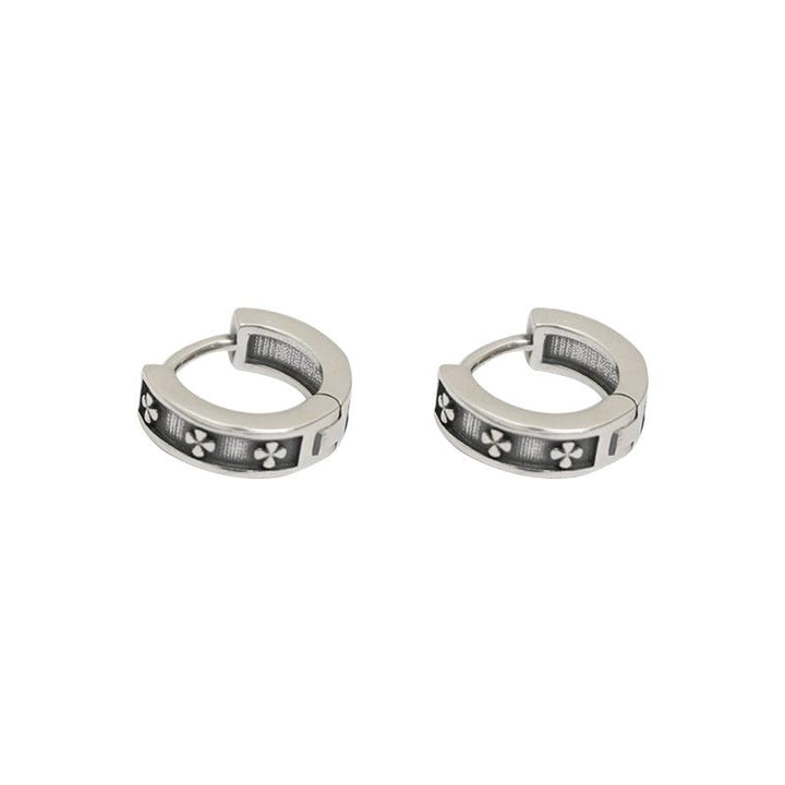Cross Chunky Hoop Earrings