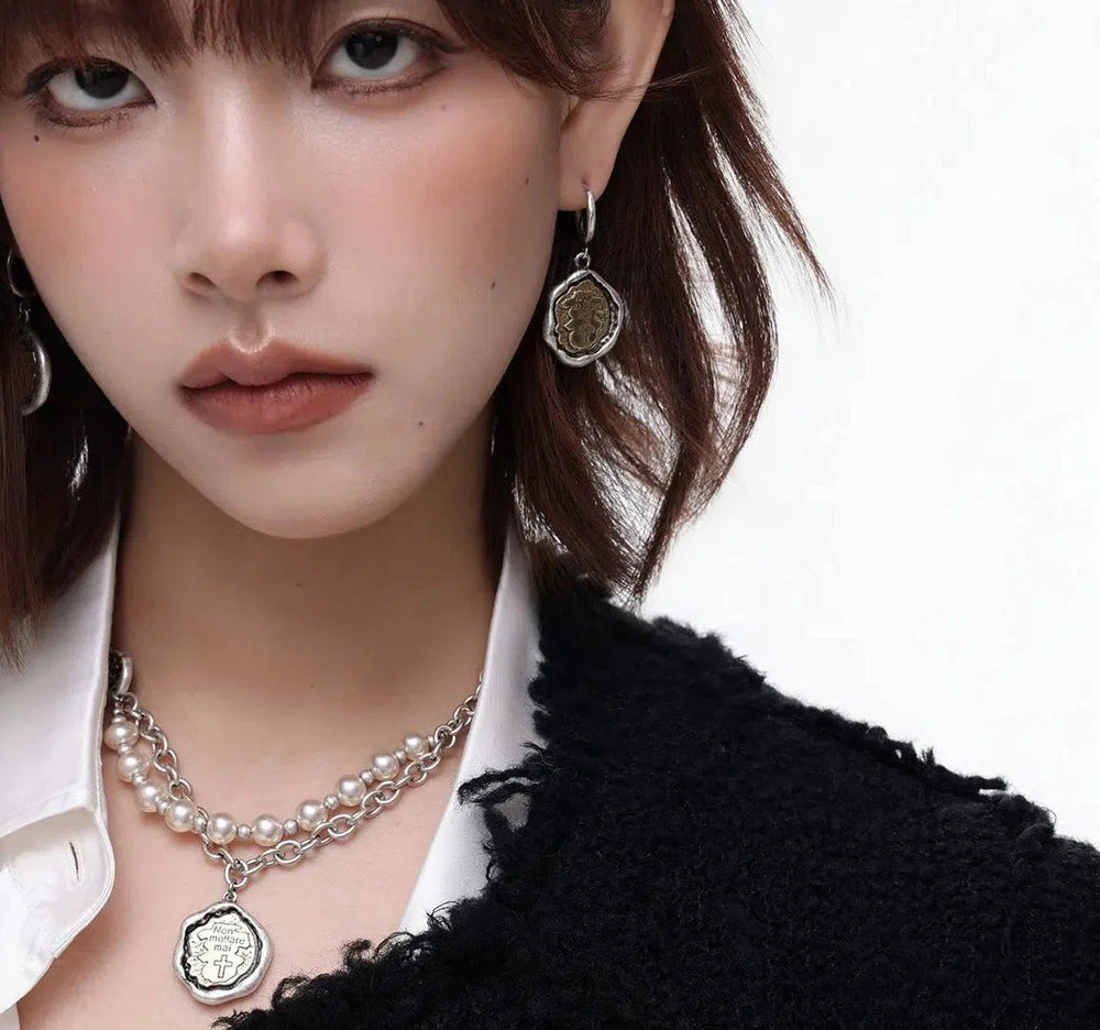 Cross Drop Earrings
