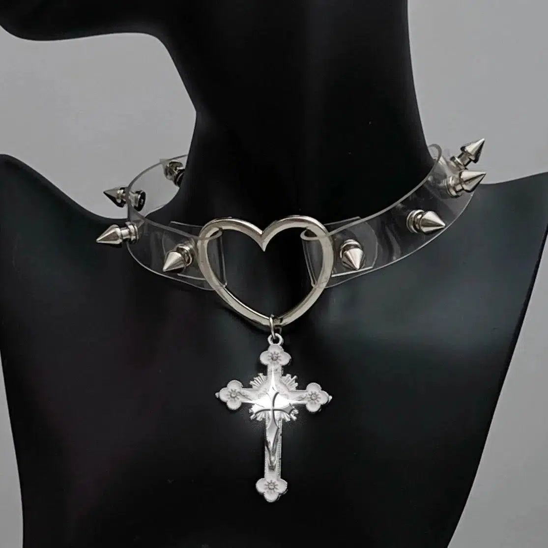 Cross Heart Pendant Necklace