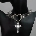 Cross Heart Pendant Necklace