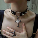 Cross Heart Pendant Necklace