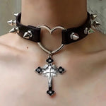 Cross Heart Pendant Necklace