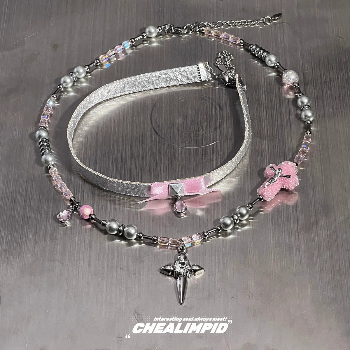 Cross Necklace Two Piece Set