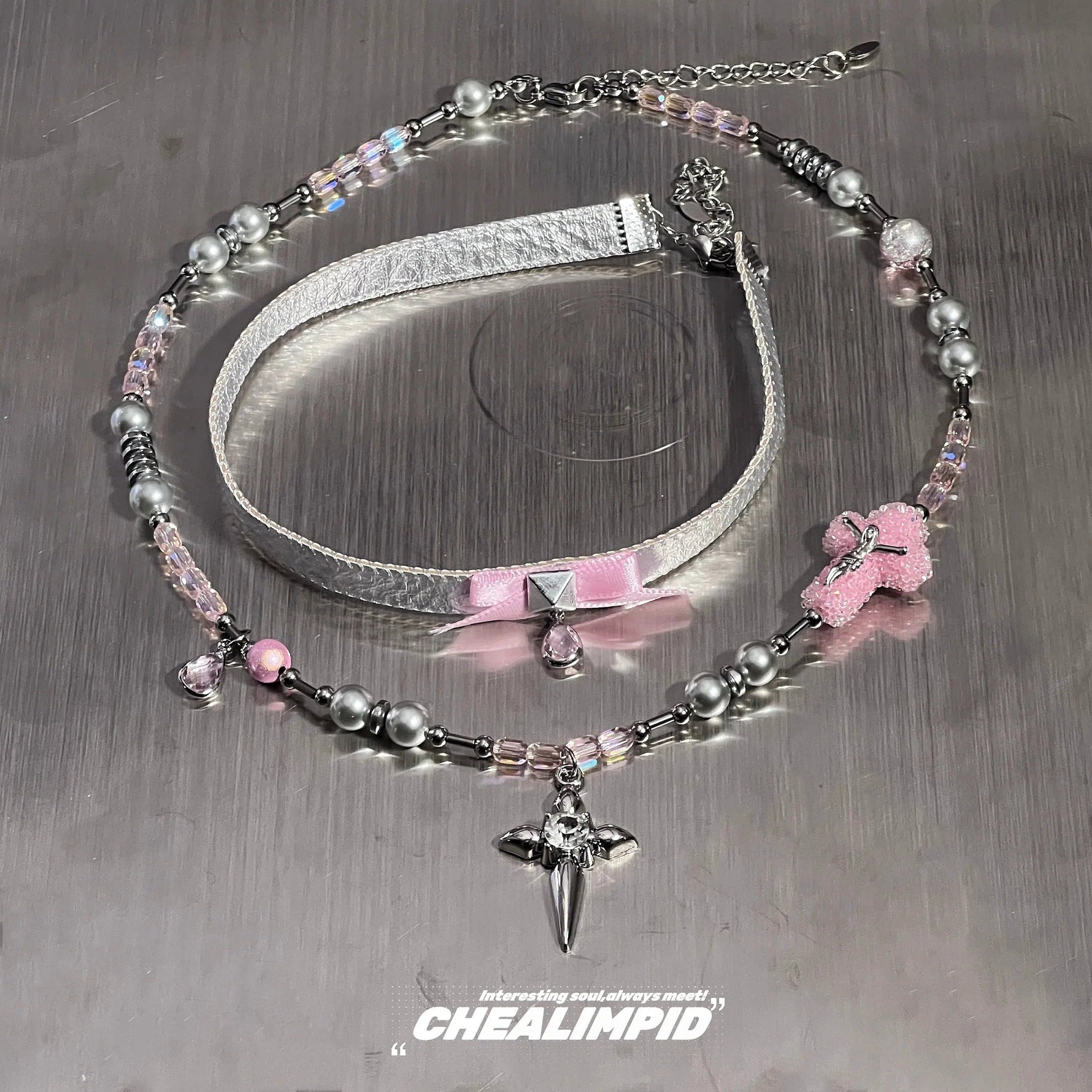 Cross Necklace Two Piece Set