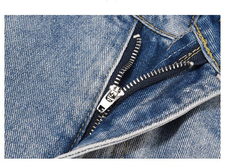 Cross Patch Ripped Jeans