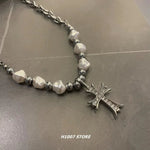 Cross Pearl Splicing Necklace