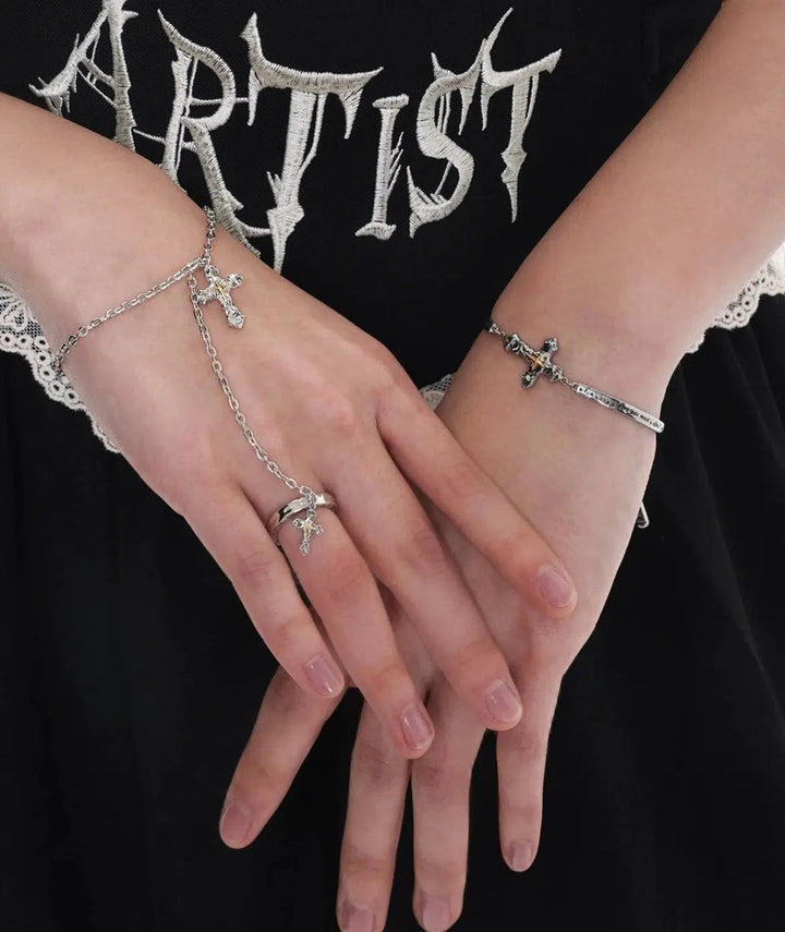 Cross Pendant Bracelet/Ring