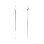 Cross Tassel Earrings