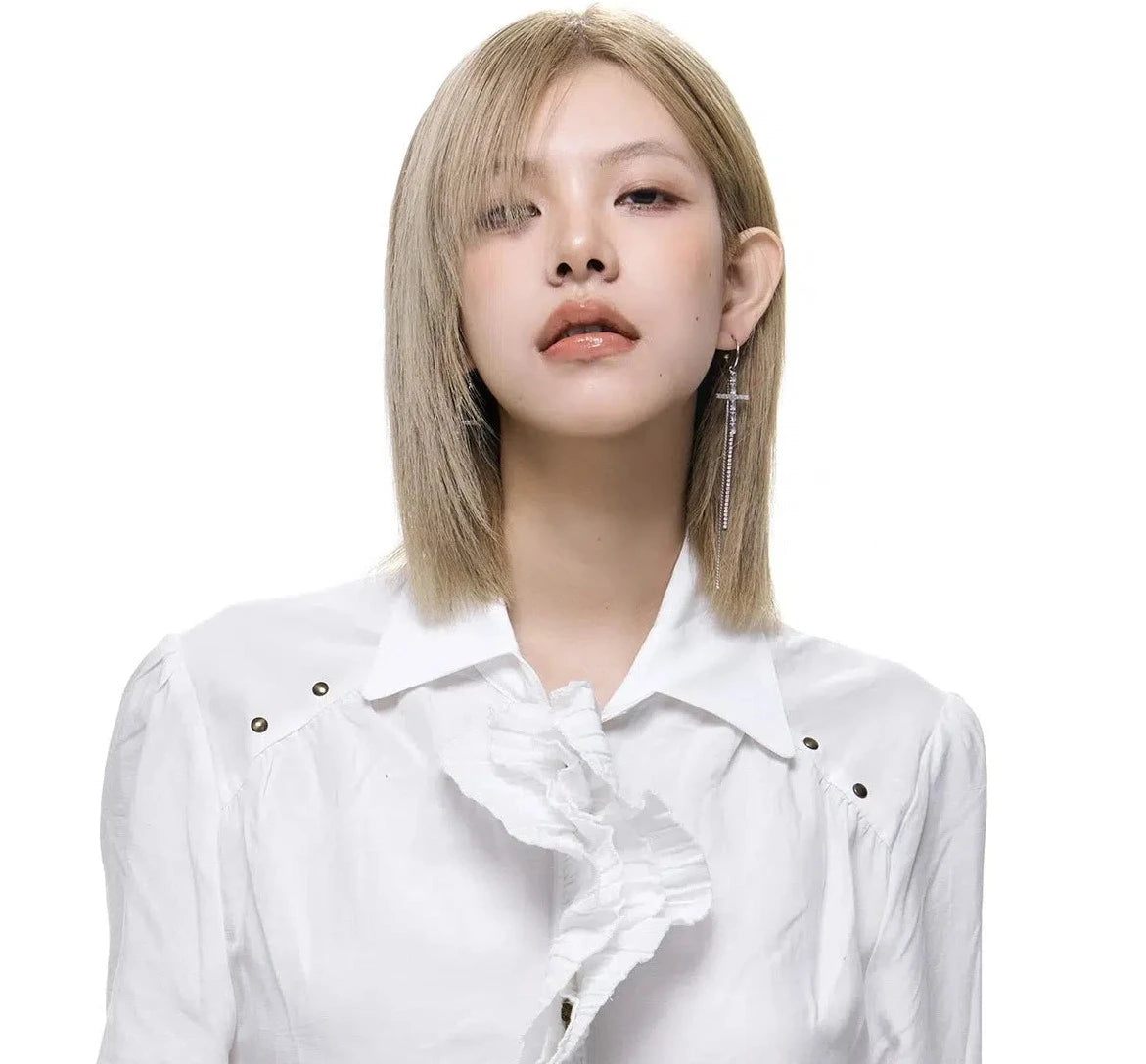 Cross Tassel Earrings