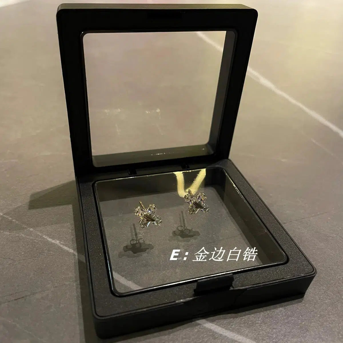 Cross Zircon Earrings