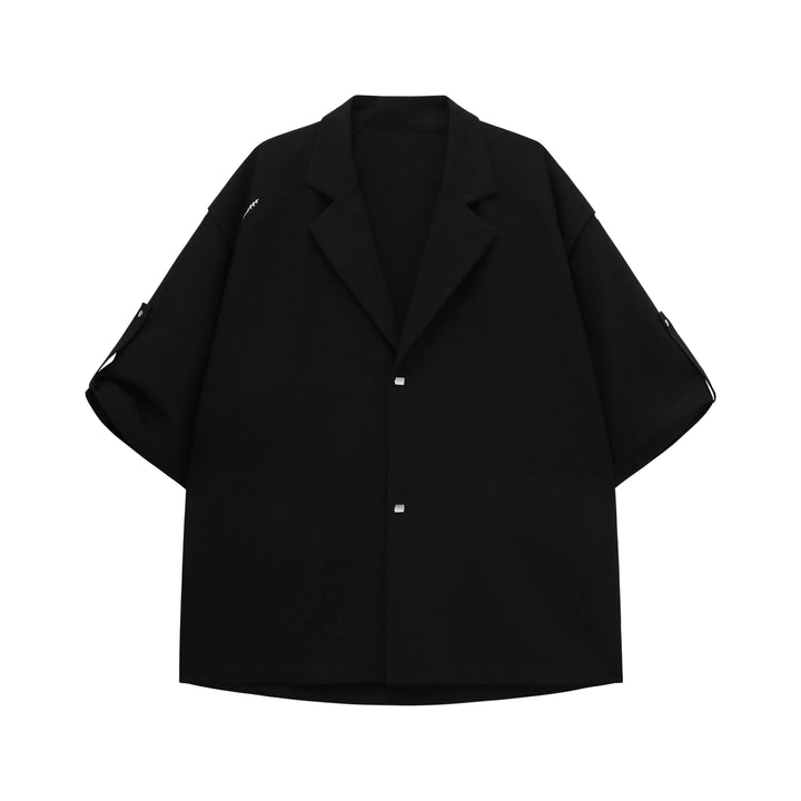 Cuban Collar Button-down Shirt