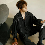 Cuban Collar Long Sleeve Shirt