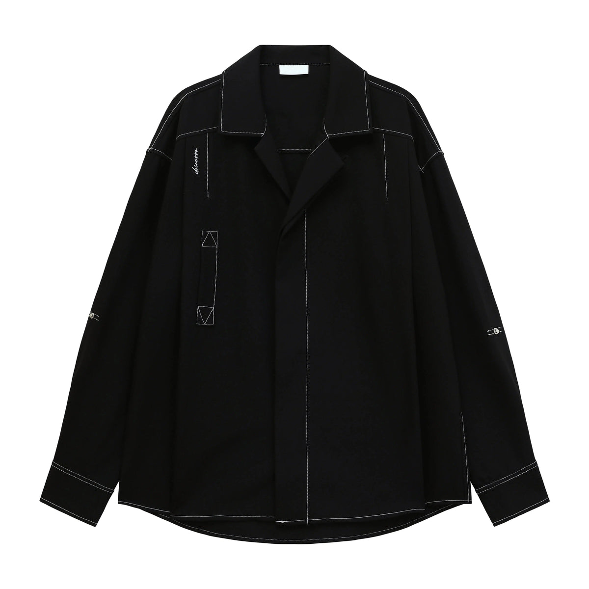 Cuban Collar Long Sleeve Shirt