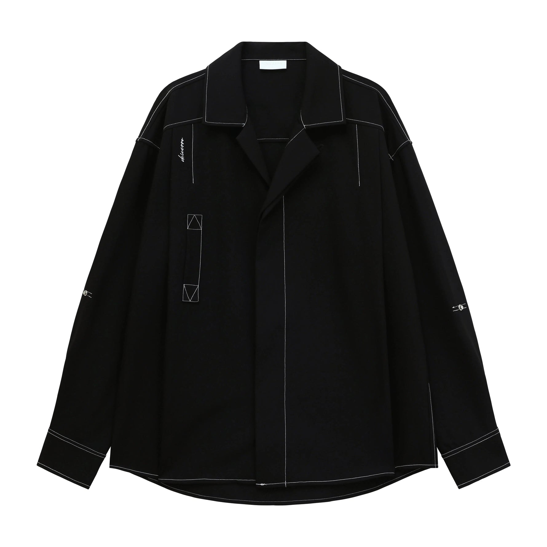 Cuban Collar Long Sleeve Shirt