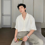 Cuban Collar Short Sleeve Shirt