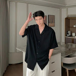 Cuban Collar Short Sleeve Shirt