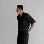 Cuban Collar Short-sleeved Shirt