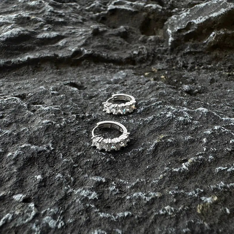 Cubic Zirconia Hoop Earrings