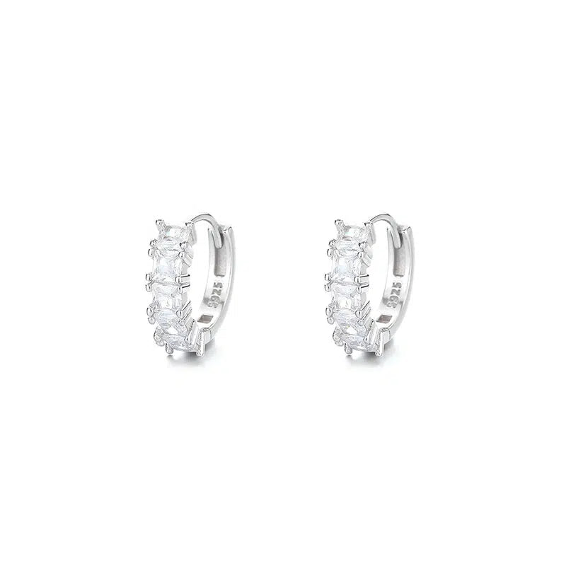 Cubic Zirconia Hoop Earrings