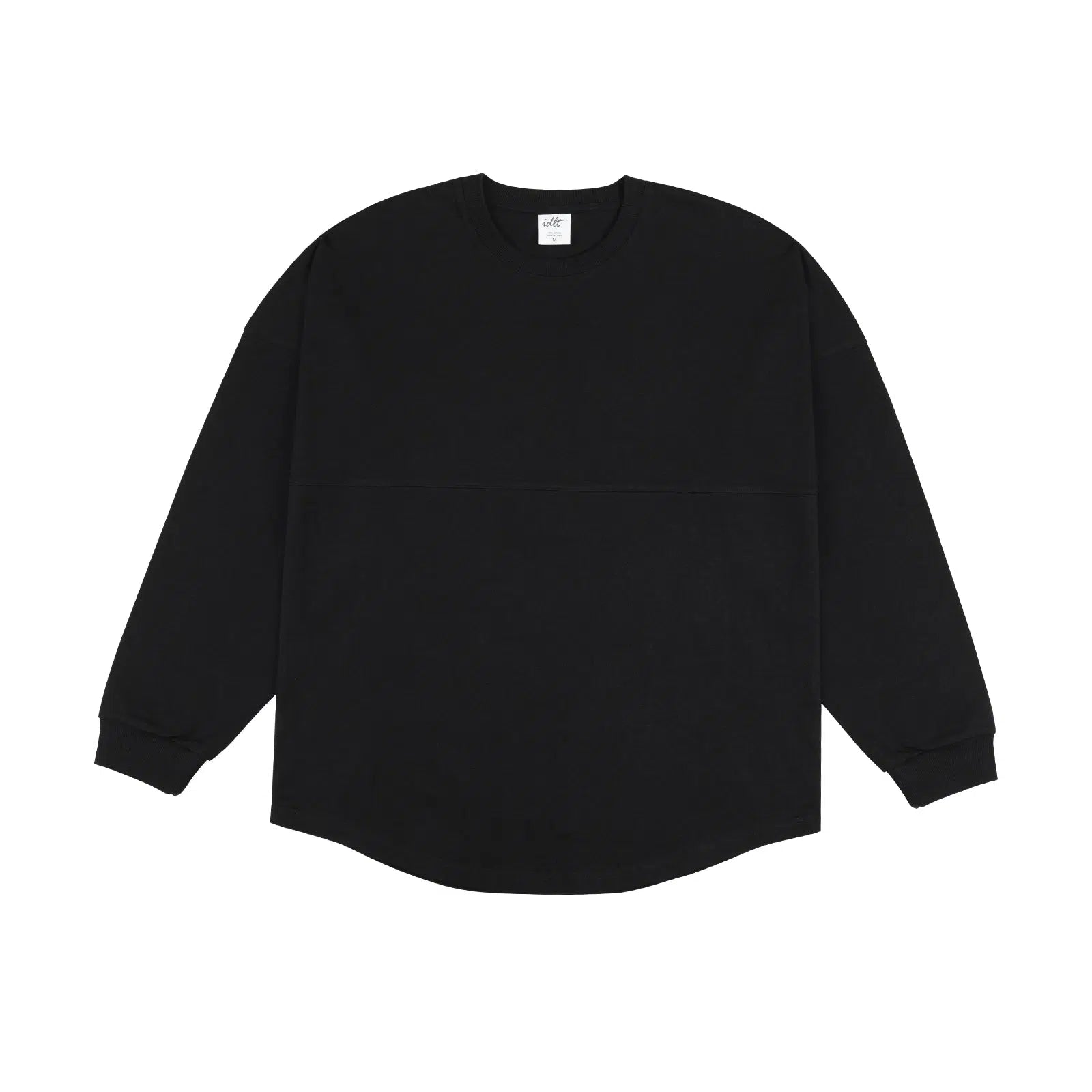 Curved Hem Long Sleeve Pullover