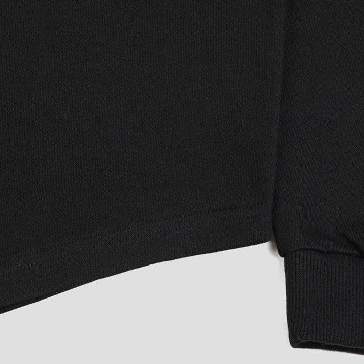 Curved Hem Long Sleeve Pullover