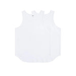 Curved Solid Color Sleeveless Vest