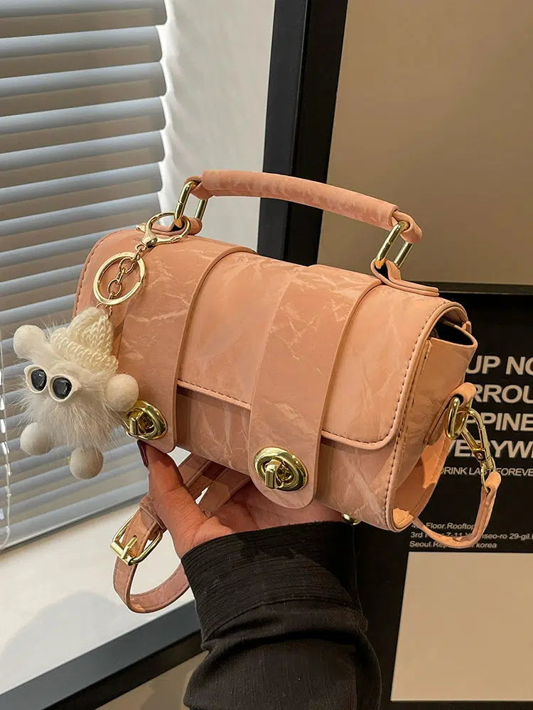 Cute Accessory Handle Crossbody Bag