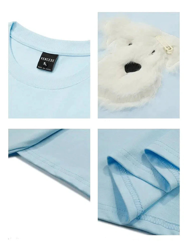 Cute Plush Embroidered T-shirts