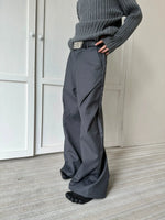 Cutting Splicing Wide-Leg Pleated Pants