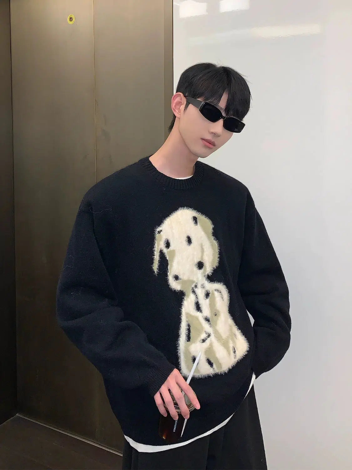 Dalmatian Embroidered Sweater