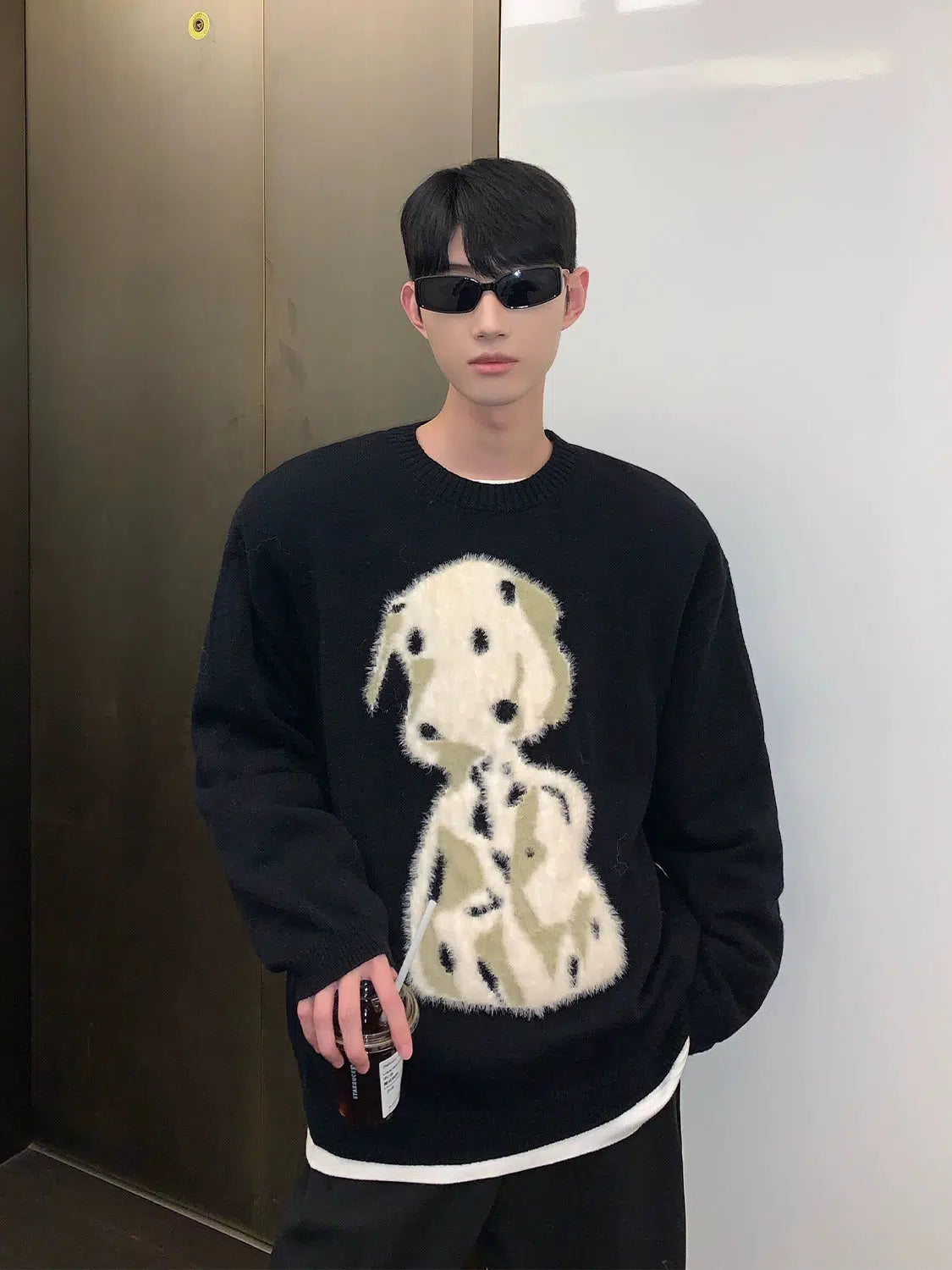 Dalmatian Embroidered Sweater