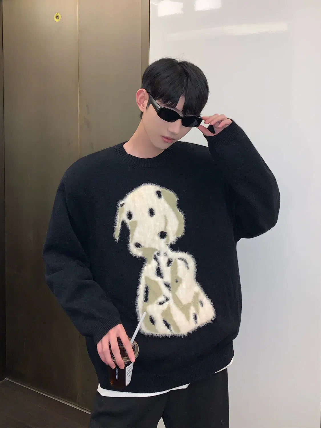 Dalmatian Embroidered Sweater