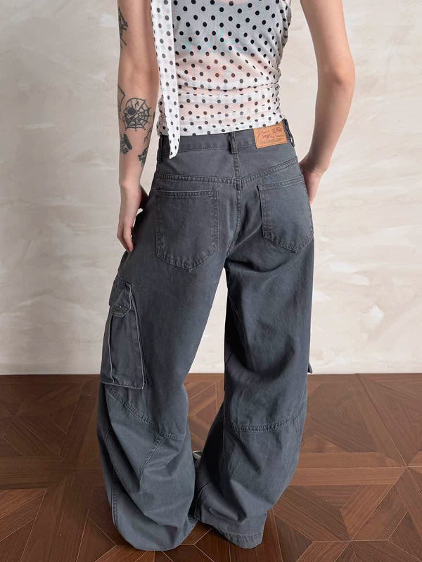 Wide Leg Multi-Pocket Cargo Pants 3