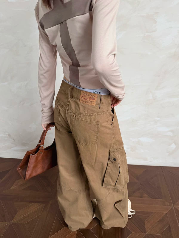 Wide Leg Multi-Pocket Cargo Pants 5