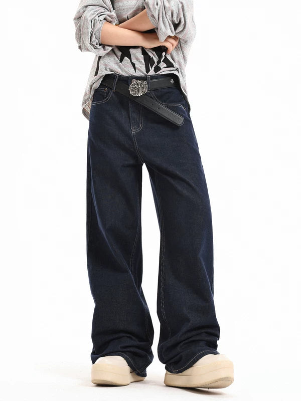 Wide Leg Raw Denim Jeans Pants 4