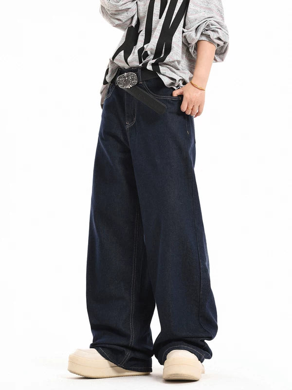 Wide Leg Raw Denim Jeans Pants 5