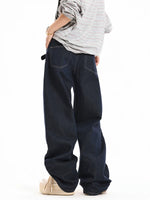 Wide Leg Raw Denim Jeans Pants 3
