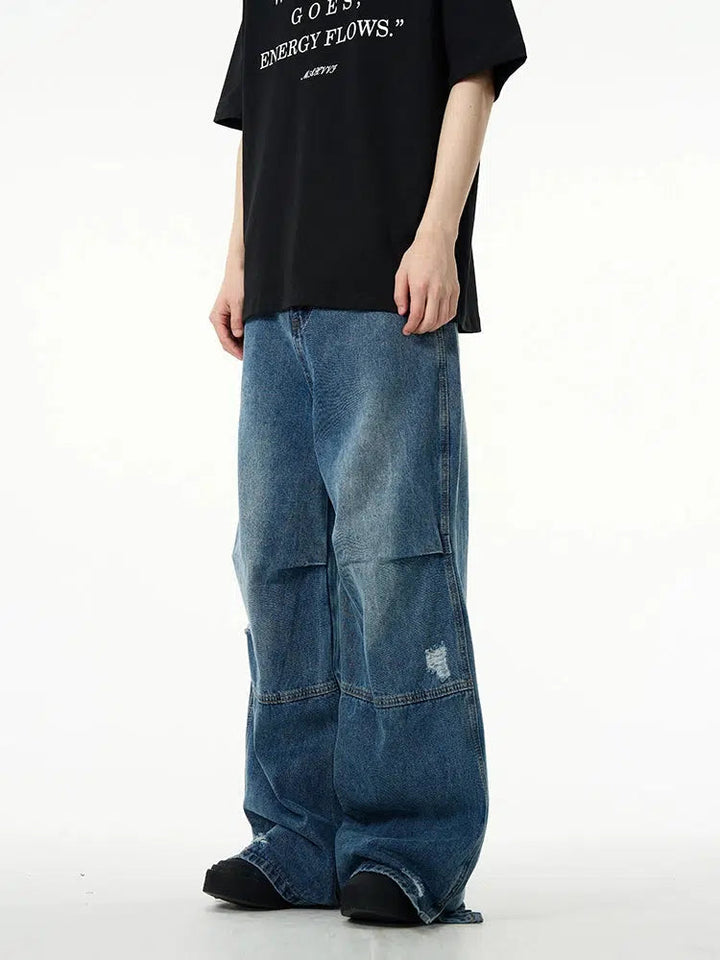 Dark Blue Wide-leg Jeans