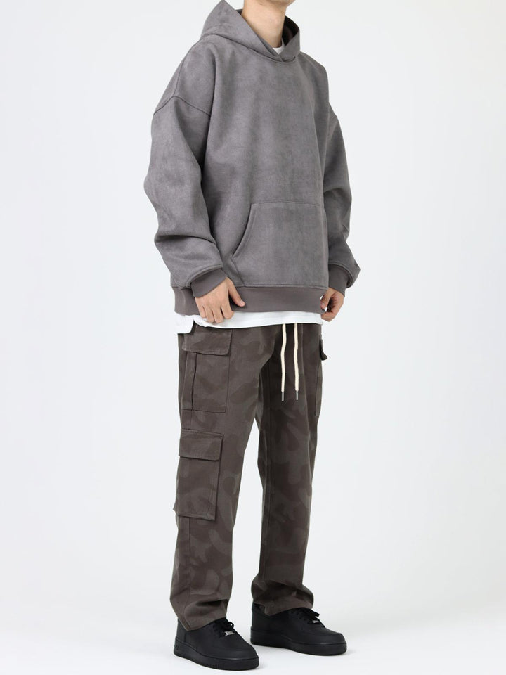 Dark Camouflage Cargo Drawstring Pants