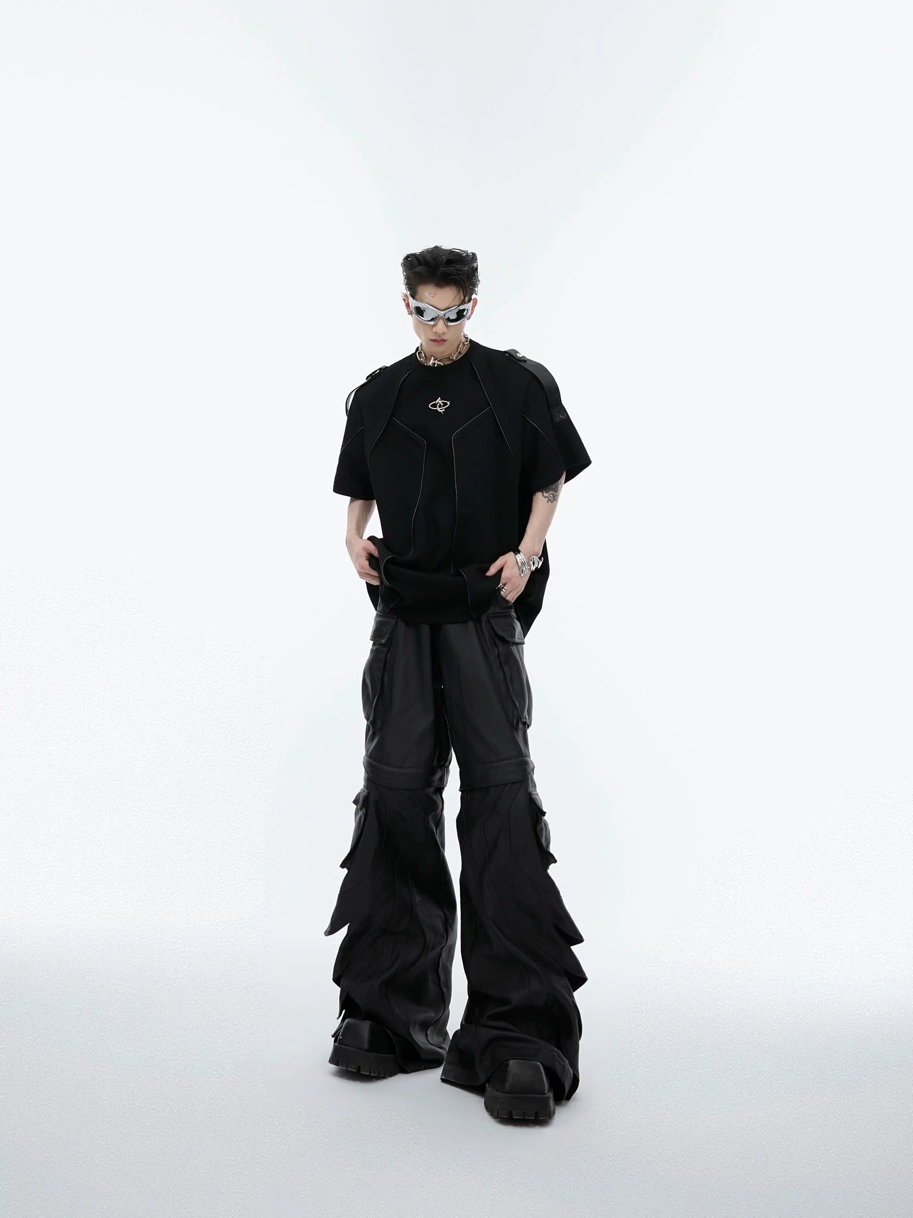 Deconstructed 3D Design T-Shirt