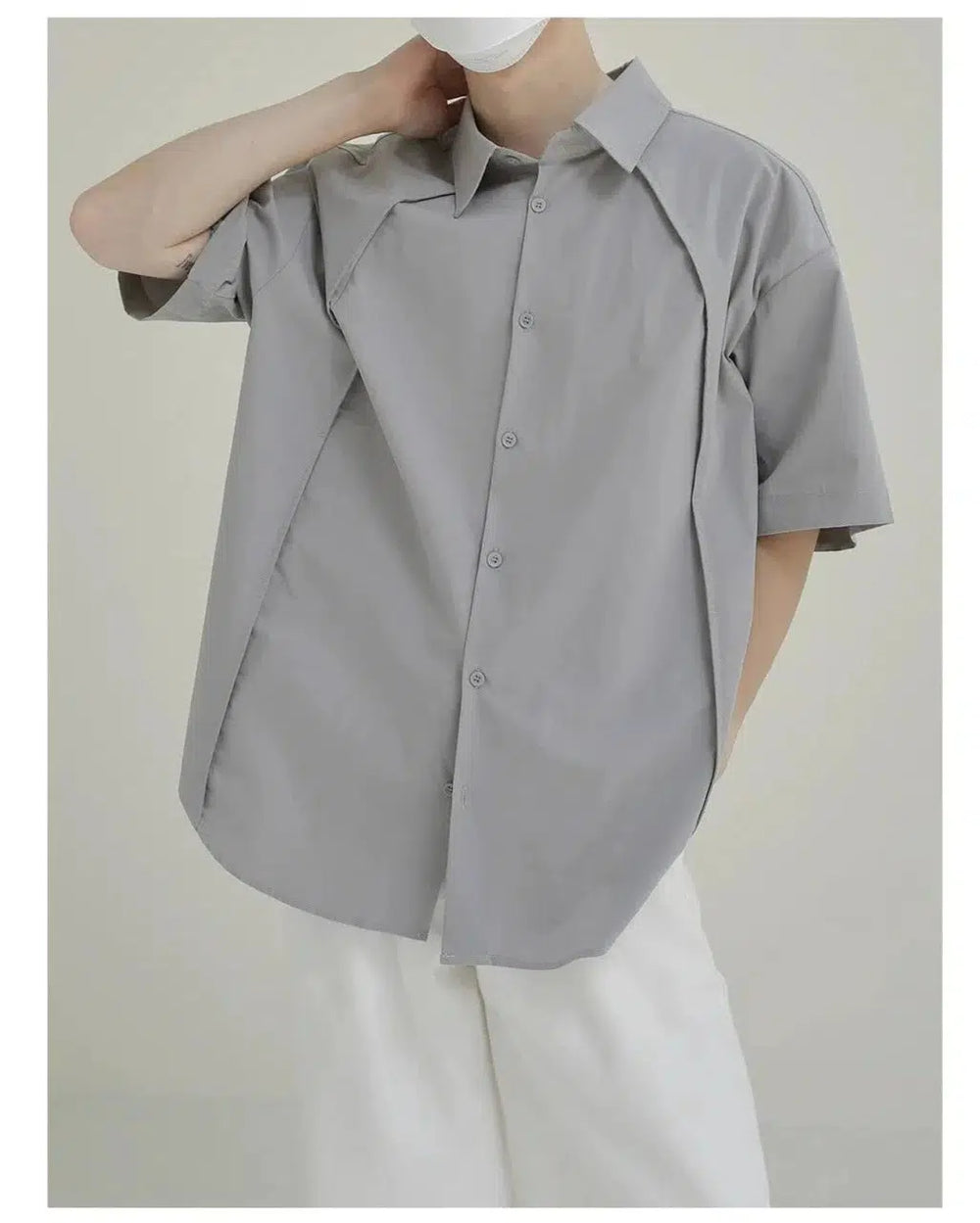 Deconstructed Design Washed Shirt