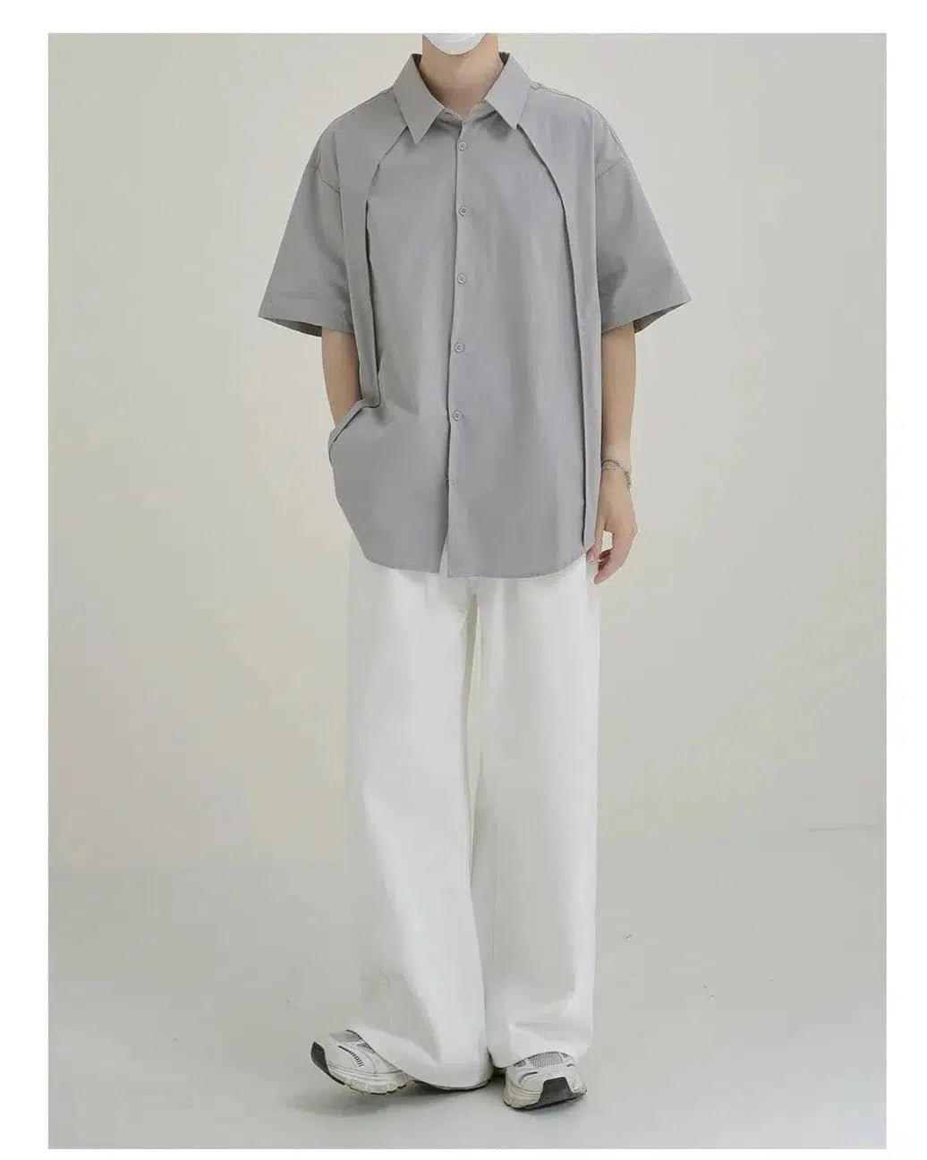 Deconstructed Design Washed Shirt