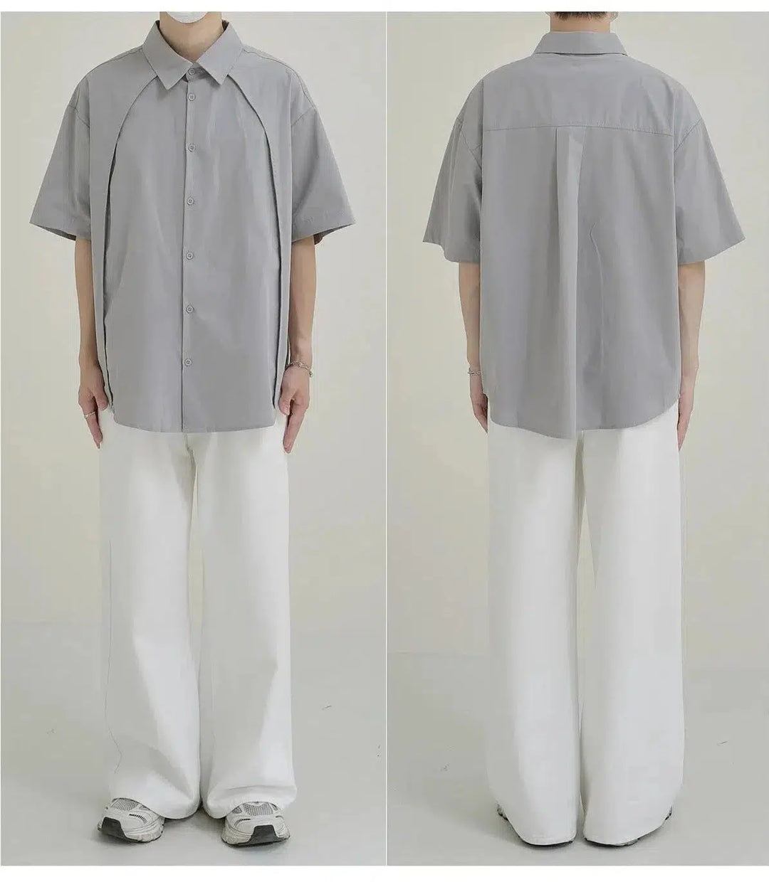 Deconstructed Design Washed Shirt