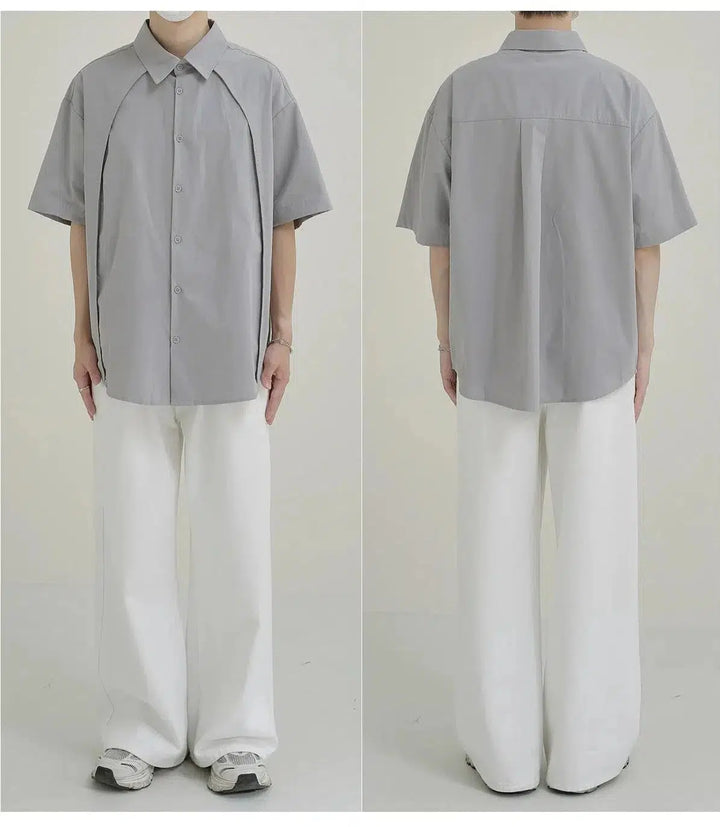 Deconstructed Design Washed Shirt