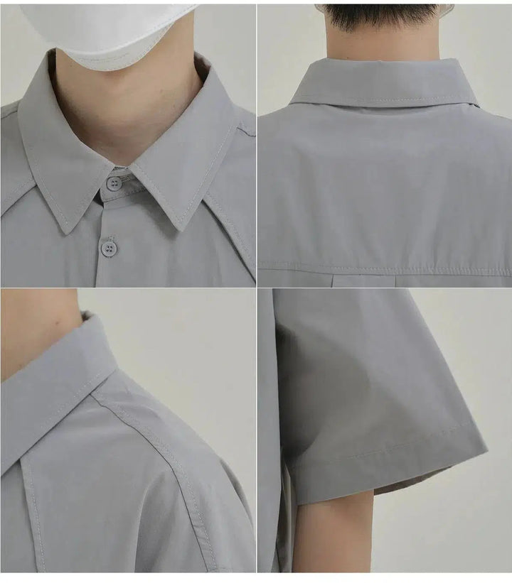 Deconstructed Design Washed Shirt